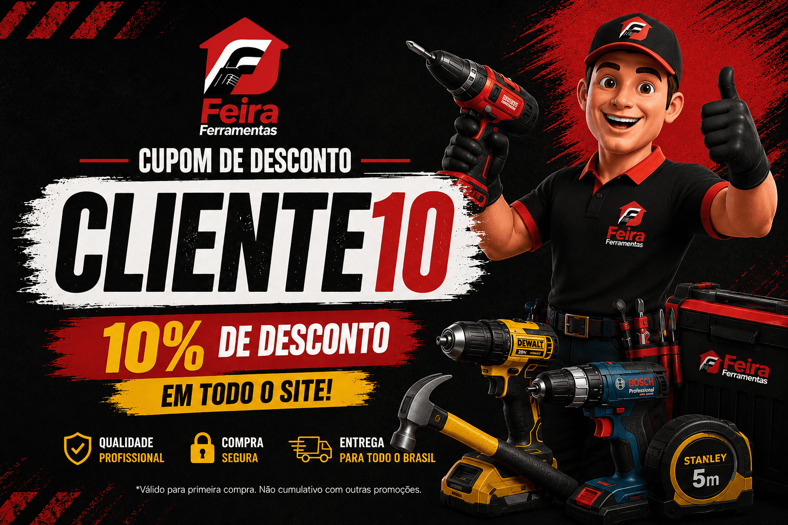 Ferramentas profissionais em destaque